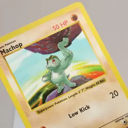 Pokemon TCG - Machop 52/102 Base Set Common Shadowless WOTC 1999 - EXC/NM - Image 1