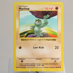 Pokemon TCG - Machop 52/102 Base Set Common Shadowless WOTC 1999 - EXC/NM - Image 2