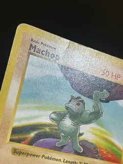 Machop 52/102 Shadowless Base Set Pokemon TCG WotC Vintage HP - Image 3