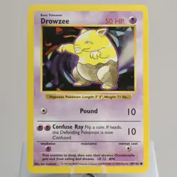 Pokemon TCG - Drowzee 49/102 Base Set Common Shadowless WOTC 1999 - EXC/NM - Image 2