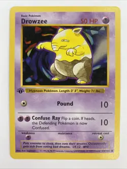 Pokemon TCG - Drowzee Base Set Shadowless 1st Edition 49/102 - Image 1