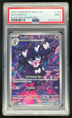 2025 Pokemon SV White Flare - WHT EN #125/086 Gothorita Illustration Rare PSA 9 - Image 1