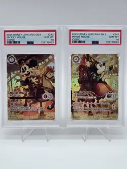 Disney Lorcana ICONIC Mickey & Minnie Mouse PSA 10 GEM MINT Sequential Numbers - Image 1