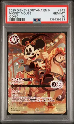 Disney Lorcana ICONIC Mickey & Minnie Mouse PSA 10 GEM MINT Sequential Numbers - Image 5