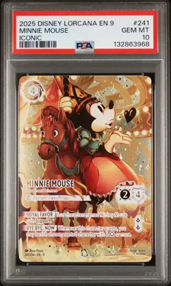 Disney Lorcana ICONIC Mickey & Minnie Mouse PSA 10 GEM MINT Set 2025 EN9#241#242 - Image 3