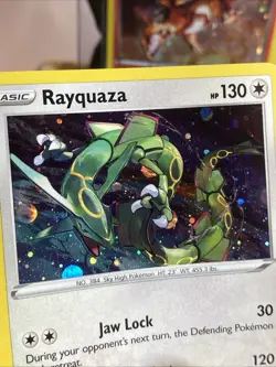 Pokemon TCG Rayquaza SWSH029 Sword & Shield Cosmos Holo Black Star Promo - LP - Image 4