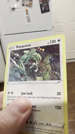 Pokemon TCG Rayquaza SWSH029 Sword & Shield Cosmos Holo Black Star Promo - LP - Image 2