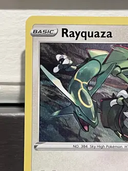 Pokemon TCG Rayquaza SWSH029 Sword & Shield Cosmos Holo Black Star Promo - LP - Image 4
