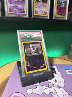 Rocket's Mewtwo Winner Stamp Reverse Foil #8 Best of Game Promo PSA 8 Pokemon - Image 3