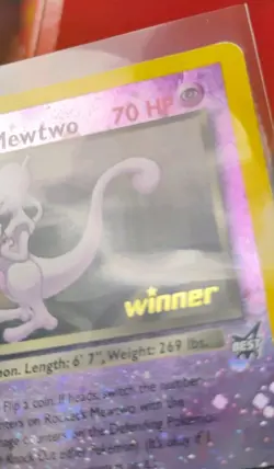 Rocket's Mewtwo #8 Winner Best of Promo Reverse Holo MP Pokemon - Image 5