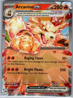 Arcanine ex 032/198 SV01: Scarlet & Violet Base Set - Pokemon Card - NM - Image 1