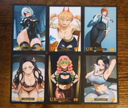 Beautiful Waifu 6 Card Lot - Anime Goddess Cards Power Mitsuri Makima Nezuko - Image 1
