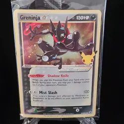 Pokemon Greninja Gold Star Promo Holo SWSH144 Celebrations SEALED NM - Image 2