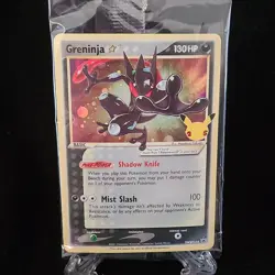 Pokemon Greninja Gold Star Promo Holo SWSH144 Celebrations SEALED NM - Image 3