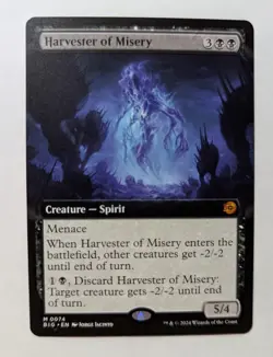 1x Harvester Of Misery Extended Art NM OTJ BIG Score Magic MTG Standard x1 - Image 1