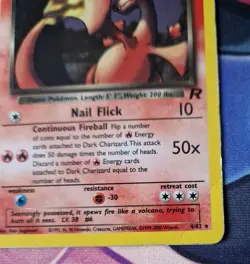 Pokemon TCG Dark Charizard 4/82 Holo Rare WOTC Team Rocket Vintage LP-MP - Image 4