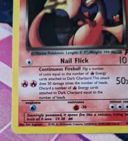Pokemon TCG Dark Charizard 4/82 Holo Rare WOTC Team Rocket Vintage LP-MP - Image 5