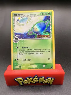Pokemon Stamped (Reverse) Holo Wooper- EX Dragon Frontiers- 71/101- NM/LP - Image 1