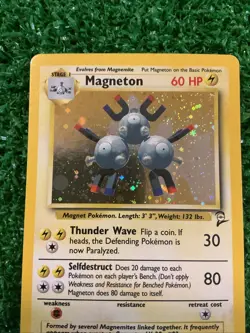 Pokemon TCG Magneton 9/130 Base Set 2 Unlimited Holo Rare - Image 3