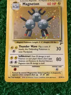 Pokemon TCG Magneton 9/130 Base Set 2 Unlimited Holo Rare - Image 4