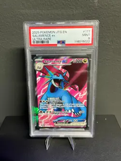 PSA 9 Salamence ex Ultra Rare #177/159 | Pokemon Journey Together (JTG) 2025 - Image 1