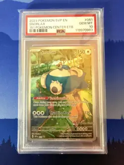 Snorlax - 051 (Pokemon Center Exclusive) 051 Sv: SVP PSA 10 - Image 1