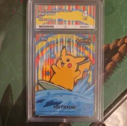 Topps Pokemon TV Animation Series 2 Pikachu Stick-On #8 ACE 4 - Image 1