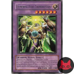 Yugioh Elemental HERO Thunder Giant DP1-EN011 Rare LP - Image 1