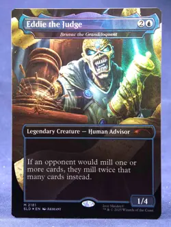 Eddie the Judge-Bruvac the Grandiloquent-FOIL MTG-Iron Maiden Secret Lair SLD-NM - Image 1
