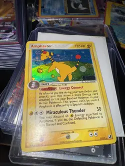 Pokemon TCG Ampharos Card 1/115 Rare Reverse Holo EX Unseen Forces - Image 1