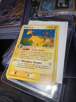 Pokemon TCG Ampharos Card 1/115 Rare Reverse Holo EX Unseen Forces - Image 2