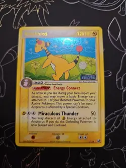 Pokemon Ampharos - 1/115 EX Unseen Forces - Stamped - Reverse Holo - English LP - Image 1