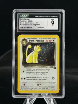 Dark Persian Holo #17 2000 Black Star Promo Nintendo Magazine Pokemon CGC 9 🐈‍⬛ - Image 1