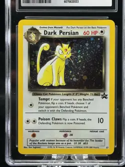 Dark Persian Holo #17 2000 Black Star Promo Nintendo Magazine Pokemon CGC 9 🐈‍⬛ - Image 2