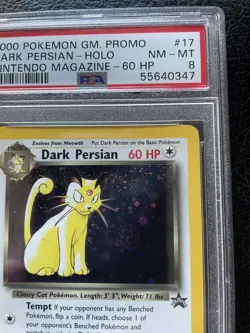 PSA 8 NM-MT Dark Persian Pokemon Wizards of the Coast Black Star Promo #17 2000 - Image 5