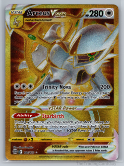 Arceus VSTAR 184/172 Gold Secret Rare Full Art Brilliant Stars Pokemon Card NM - Image 1