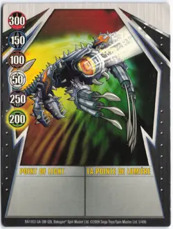 Bakugan POINT of LIGHT Metal Gate Card SILVER BA1053-GA-SM-GBL 5/48b - Image 1