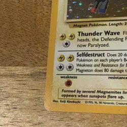 Magneton 9/102 Pokemon Card Holo WOTC Base Set - Image 5