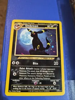 Pokemon Umbreon 13/75 Neo Discovery Holo Rare Unlimited Stage 1 Card - Image 1