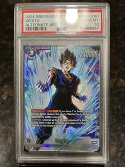 Vegito FB02-061 Alternate Art Foil Dragon Ball Super Card Game | PSA 10 - Image 1