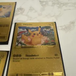 Pokemon TCG Gold Cards Pikachu Edits Immaculate Condition With Free Sleeve - 8 - Image 5