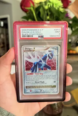 Pokemon Dialga LV.X Black Star Promo Card Diamond & Pearl DP17 - Image 1