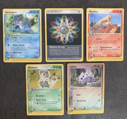 Pokemon Card Lot - Non Holo & Reverse Holo - Ex Ruby & Sapphire - Lot of 5 - Image 1