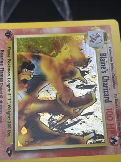 Blaine's Charizard 2/132 Gym Challenge Holo First Edition Pokemon Card - Image 3