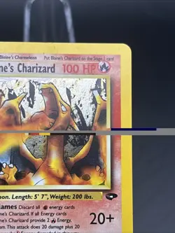 Blaine's Charizard 2/132 Gym Challenge Holo First Edition Pokemon Card - Image 5