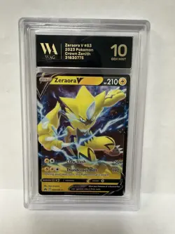 Pokemon TCG Zeraora v Crown Zenith Holo Ultra Rare Card 053/159 WAG 10 - Image 1