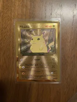 Gold Metal Pikachu Card 58/102 Pokemon Celebrations 25th Anniversary Pokemon TCG - Image 1
