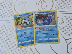 Vaporeon SWSH072 Sobble SWSH073 Pokemon Card Black Star Promo Holo Sword Shield - Image 1