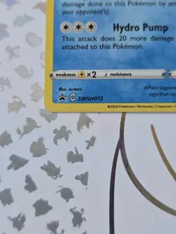 Vaporeon SWSH072 Sobble SWSH073 Pokemon Card Black Star Promo Holo Sword Shield - Image 3