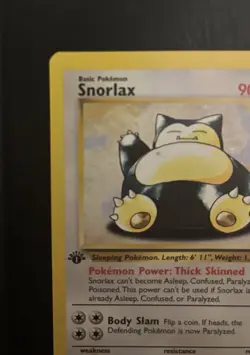 Pokemon TCG Snorlax Jungle Card 27/64 1st Edition Rare, Near Mint/Mint - Image 2